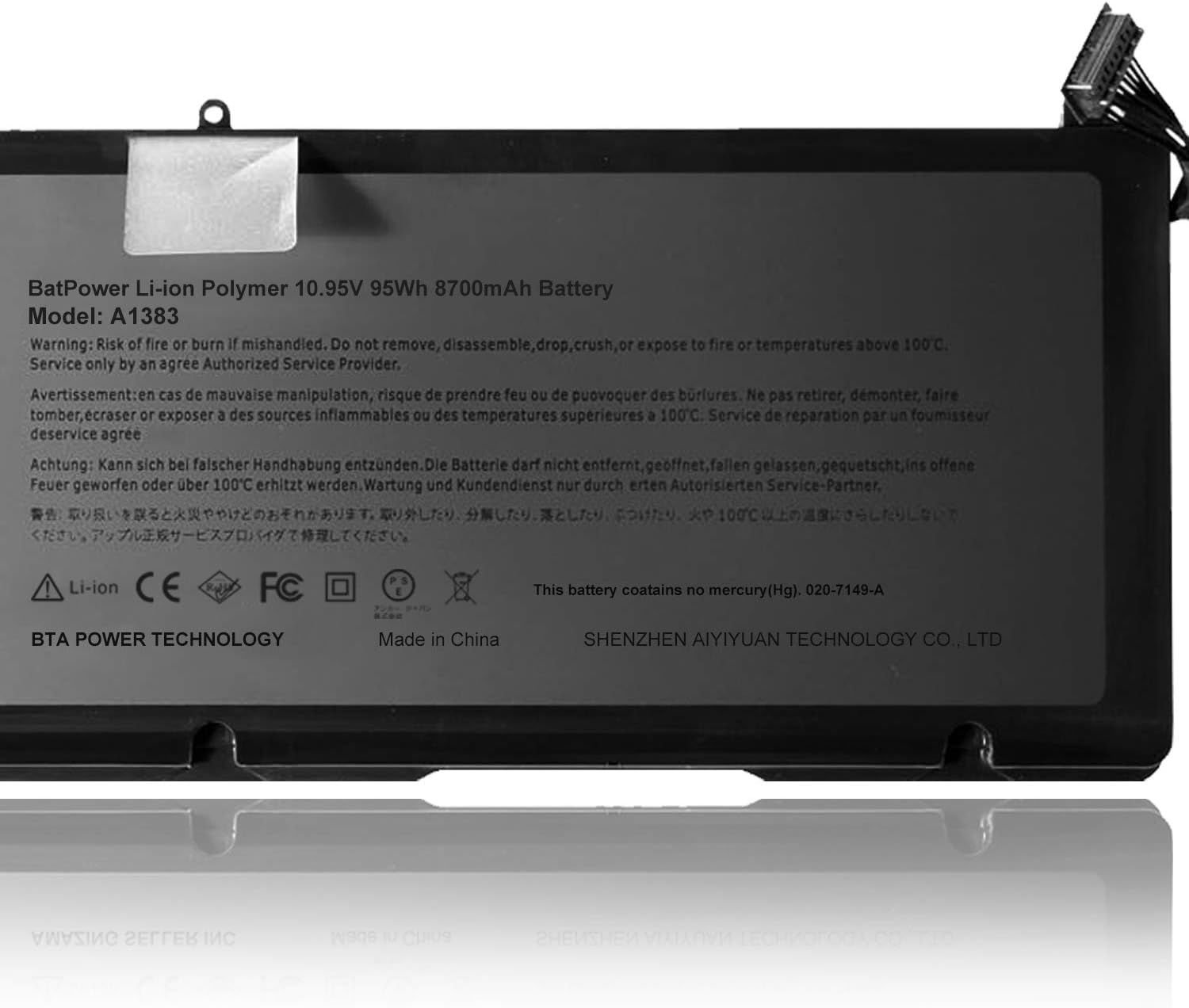 WISTAR A1383 Laptop Battery Compatible with MacBook Pro 17" 2011 Version A1279